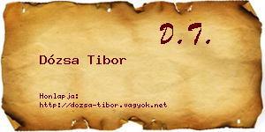Dózsa Tibor névjegykártya