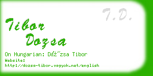 tibor dozsa business card